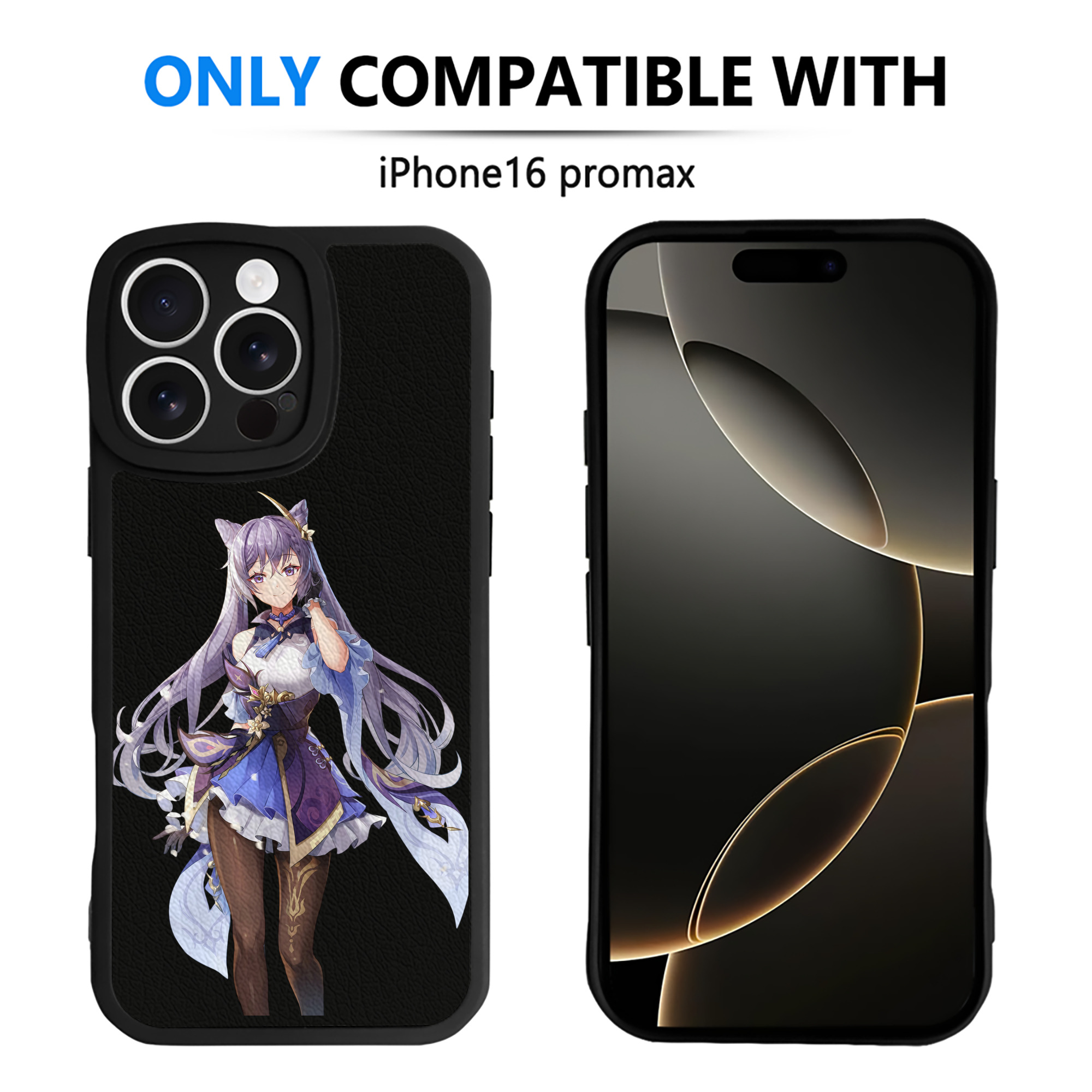 げんし神 刻晴 こくせい genshin Kokusei 【iPhone 16シリーズ対応】シリコンスマホケース（レザー調） 材質：シリコン